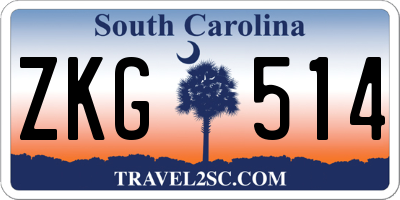 SC license plate ZKG514