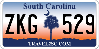 SC license plate ZKG529