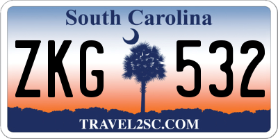SC license plate ZKG532