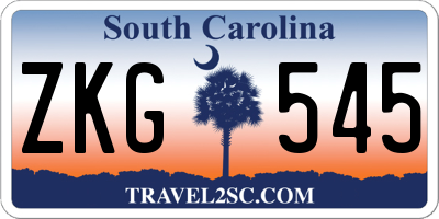 SC license plate ZKG545