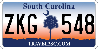 SC license plate ZKG548