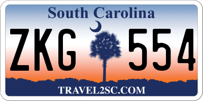 SC license plate ZKG554