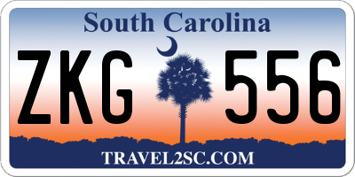SC license plate ZKG556