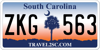 SC license plate ZKG563