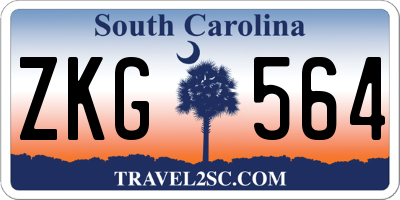 SC license plate ZKG564