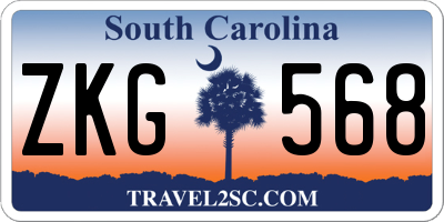 SC license plate ZKG568