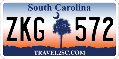 SC license plate ZKG572