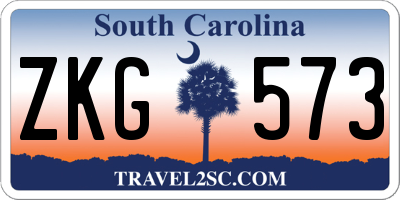 SC license plate ZKG573