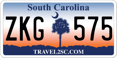 SC license plate ZKG575
