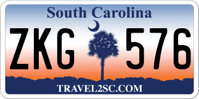 SC license plate ZKG576