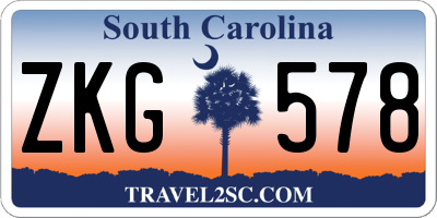 SC license plate ZKG578