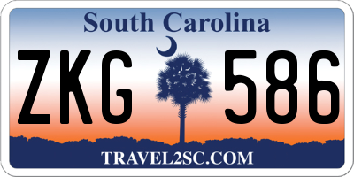 SC license plate ZKG586