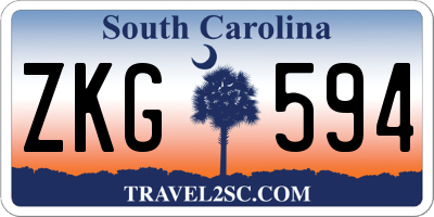 SC license plate ZKG594