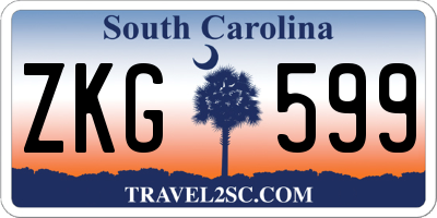 SC license plate ZKG599