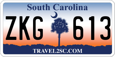 SC license plate ZKG613