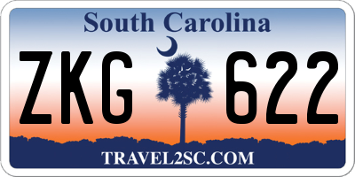 SC license plate ZKG622