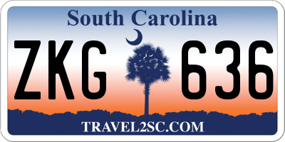 SC license plate ZKG636