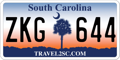 SC license plate ZKG644