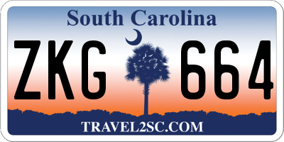 SC license plate ZKG664
