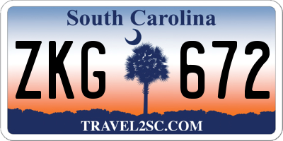 SC license plate ZKG672