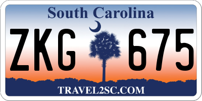 SC license plate ZKG675