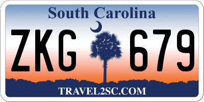 SC license plate ZKG679