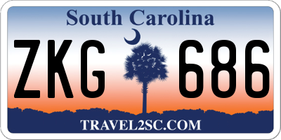 SC license plate ZKG686