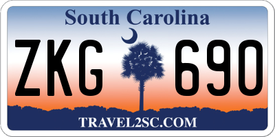 SC license plate ZKG690