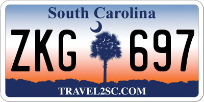 SC license plate ZKG697