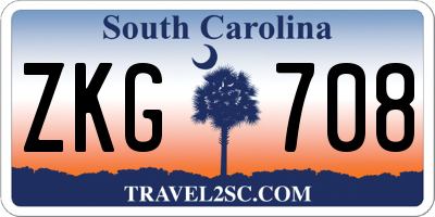 SC license plate ZKG708