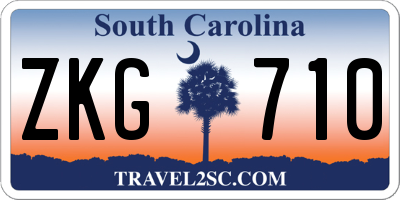 SC license plate ZKG710