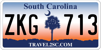 SC license plate ZKG713