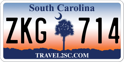 SC license plate ZKG714