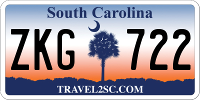 SC license plate ZKG722