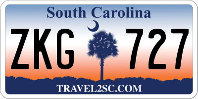 SC license plate ZKG727