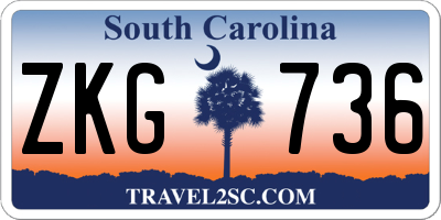 SC license plate ZKG736