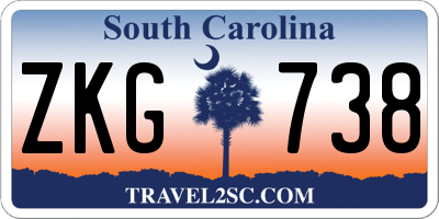 SC license plate ZKG738