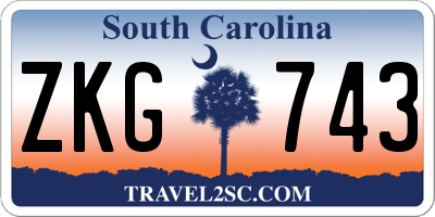 SC license plate ZKG743