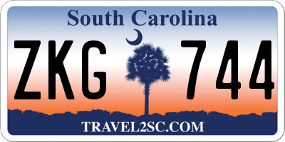SC license plate ZKG744