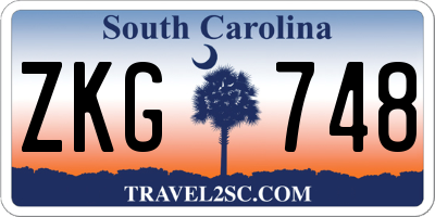 SC license plate ZKG748