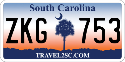 SC license plate ZKG753