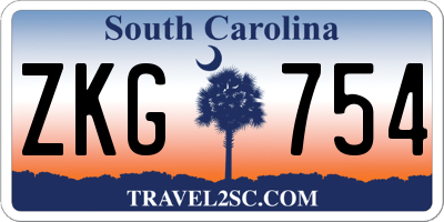 SC license plate ZKG754