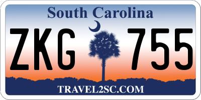 SC license plate ZKG755