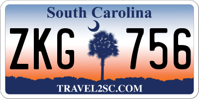 SC license plate ZKG756
