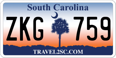 SC license plate ZKG759