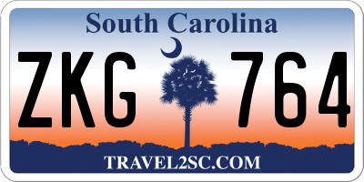 SC license plate ZKG764