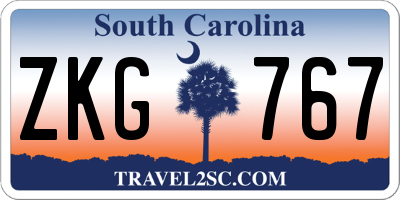 SC license plate ZKG767