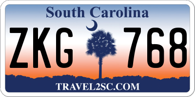 SC license plate ZKG768