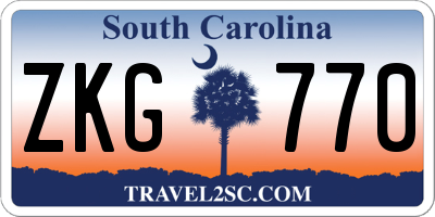 SC license plate ZKG770
