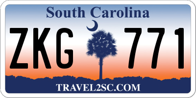 SC license plate ZKG771
